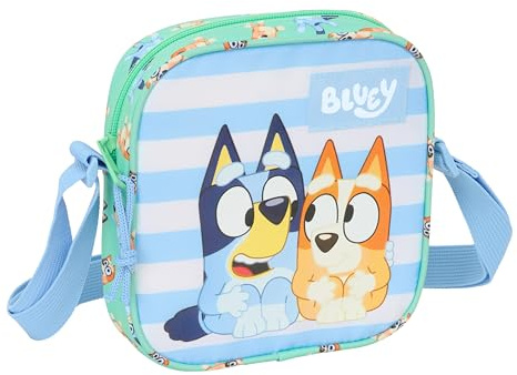 safta Blue Sisters Kleine Umhängetasche für Kinder, ideal für Kinder von 5 bis 14 Jahren, bequem und vielseitig, Qualität und Widerstandsfähigkeit, 16 x 4 x 18 cm, Meeresgrün, M, Casual