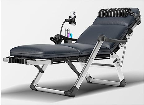 Terrassen-Chaiselongue-Sessel, klappbarer Pool-Liegestuhl für den Außenbereich mit Kissen und Getränkehalter, verstellbare Positionen, Stahlrahmen trägt bis zu 160 kg für Rasen, Hinterhof, Stran
