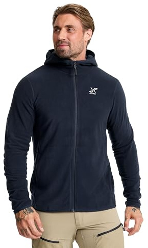 RevolutionRace Hiker Fleece Hoodie da Uomo, Felpa con cappuccio in pile leggera ed elastica