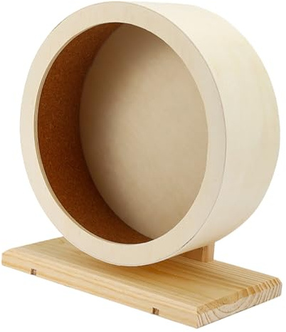 SOIMISS Holz Hamster Laufspielzeug Leise Hamsterrad Für Kleintierkäfige Igelrad Laufrad-Spielzeug