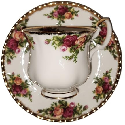 & AngiesStrickZauber venduto: Royal Albert/Old Country Roses/Tazza con piattino/tazza per moca – Tazza da caffè originale / Bone China /