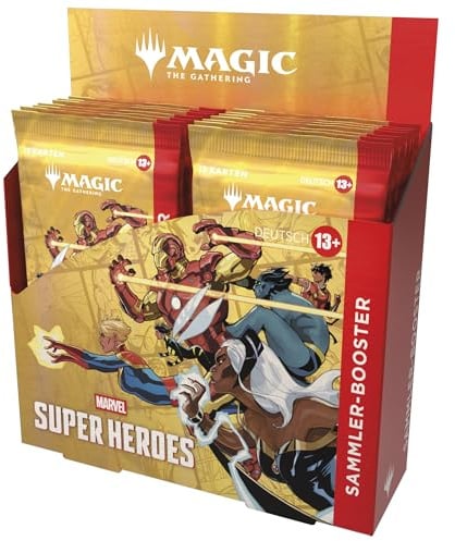Magic: The Gathering | Marvel Super Heroes Sammler-Booster-Display | Sammelkartenspiel (Deutsche Version)