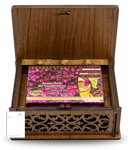 Halley Bedding Bundle: Queen Pafion Aleppo Seife Holzbox 150g + Notizblock