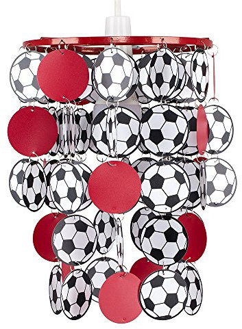 MiniSun | Boys Red Football Ceiling Light Shade | Children's Lighting, Home Décor & Improvement Essential | 230cm Shade Width