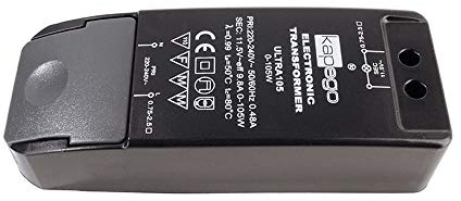 Kapego Netzgerät, Ultra105, spannungskonstant, dimmbar, Phasenabschnitt, 220-240 V AC/50-60 Hz, 12 V AC 180529