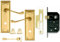 Euro Hardware Quality Georgian Bathroom Lever Door Handles & 2 1/2 2.5 64mm Bathroom Lock - Solid Polished Brass - (11-1005)