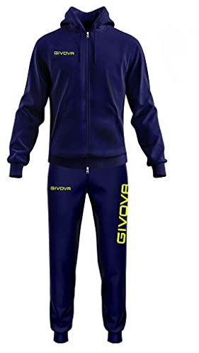 Givova Herren Anzug King Sportoutfit, blau/gelb fluo, XXL EU