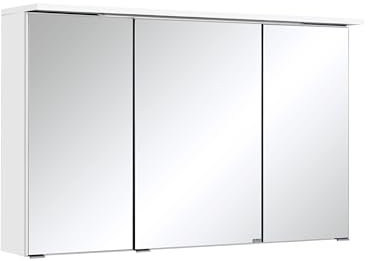 Held Möbel Bolgona Spiegelschrank, Holzwerkstoff, Weiß, 20 x 100 x 68 cm