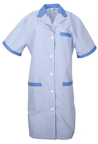 MISEMIYA - Bata Unisex Uniforme Laboral CLINICA Dentista ESTÉTICA Hospital Limpieza Veterinaria Sanitarios HOSTELERÍA - Ref.T8162 - XL, Celeste