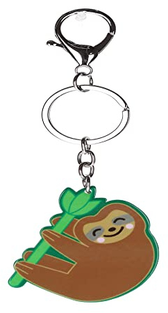 Stands Out, Supplying Outstanding Gifts Smiling Sloth Cute Chilled Novelty Keyring Bag Tag Charm