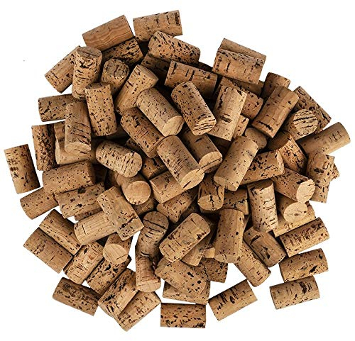 Ideen mit Herz Tappi per vino per fai da te, in sughero naturale, lunghezza 4,5 cm, diametro 2,4 cm, 100 pezzi, scuro
