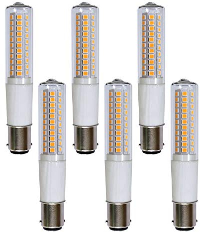 NCC-Licht 6 x LED Leuchtmittel Röhre T18 8,5W=80W B15d klar echte 1100lm warmweiß 3000K 360°