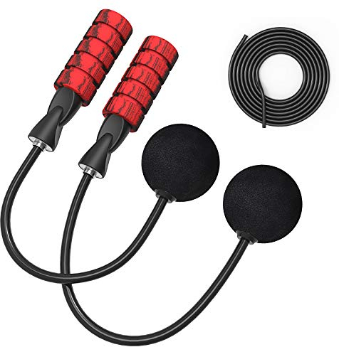 TEPECH Corde à sauter sans corde + corde de 2,8 m, corde à sauter intérieure lestée pour le fitness, pour homme, femme, enfant