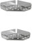 TATAY Lot de 2 étagères de Douche d'angle Moon, 100% INOX, Aluminium, Design Minimaliste, Garantie 10 Ans. Mesure 20 x 20 x 5,5 cm
