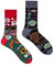 Spox Sox Casual Unisex für Damen und Herren – lustige, mehrfarbige, bunte, verrückte, unterschiedliche, gemusterte Socken für Individualisten, Gr. 44-46, Grillparty