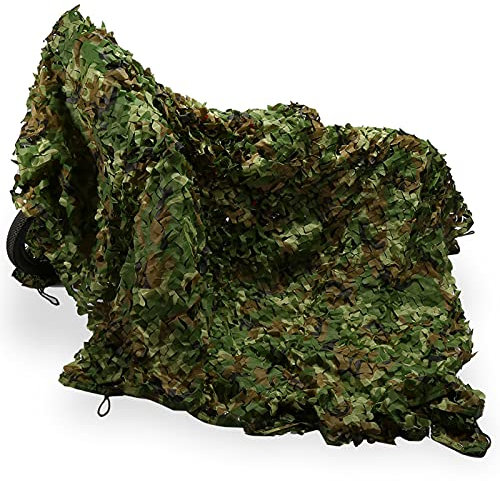 Red de Camuflaje para protección Solar, Caza, Camuflaje de Camuflaje, Red de Camuflaje, Red de Camuflaje, Red de Camuflaje, Red de Camuflaje de Bosque, Exterior, para decoración(1,5 x 5 m)