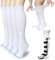 VEIGIKE Sockeneinlage für orthopädische Wanderschuhe, medizinische Schlauchsocken unter Air Cam, Walker und Frakturstiefel, Gips, chirurgische Beinabdeckung, weiß, 2 Paar, Weiß, 2 Paar (4er-Pack),