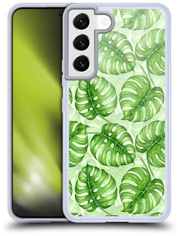 Head Case Designs Offizielle Katerina Kirilova Monstera Obst & Laub Muster Gel Handyhülle Hülle [Militärischer Schutzgrad] Kompatibel mit Samsung Galaxy S22 5G
