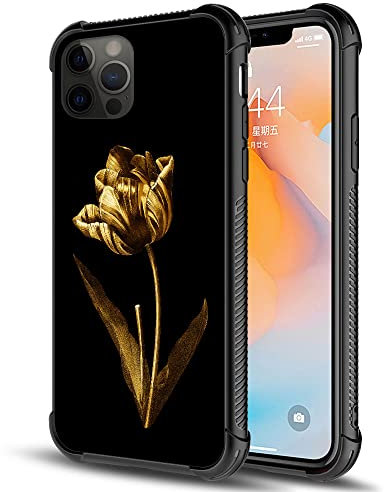 DAIZAG Compatible with iPhone 11 Case,All-Round Protection Shockproof Anti-Scratches TPU Cover,Cases for Man Woman-Art Golden Rose