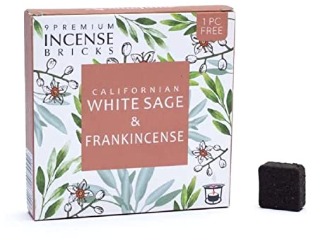 Fragrancia Aromafume Weisser Salbei & Weihrauch Ziegel (1 Box = 9 Steine)