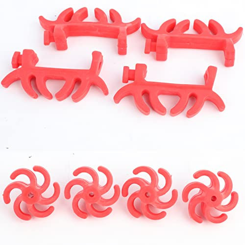 wolfman Bogenschießen Compound Bogen Stabilisator Set Bogen Gliedmaßen Dämpfer Gummi Stoßdämpfer Bogen Sehne Schalldämpfer Schießen Jagd Compoundbogen Zubehör (Rot)