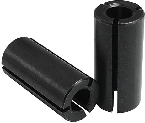 ITROLLE 2PCS 1/2 Inch to 1/4 Inch Router Collet Reduction Sleeve Tool Bit, , Shank Reducer Reducing Bit, Black