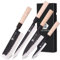 WILDMOK Ensemble de 4 Couteaux à Sushi GYUTO Sashimi Pour Gaucher, Couteau de Chef à Fileter Le Poisson Pour la Cuisine, Lame en Acier Allemand et Manche en Bois Traditionnel