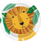 Unique 73924EU Eco-Friendly Paper Plates-18 cm-Animal Safari Party-8 Count (Pack of 1), Multicolour