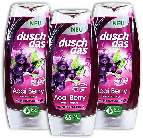3 er Pack Duschdas Acai Berry Duschgel Showergel 3 x 225ml