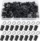 YIXISI 85 Stücke Vorhang Clips Metall Hängenden Haken, Vorhang Clips mit Haken, Duschvorhanghaken Clips, Vorhänge-Clips, für Schlafzimmer, Badezimmer, Heimdekoration, Schwarz
