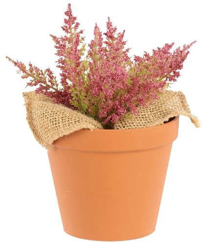 botle Pot de fleurs rond en plastique Couleur terre cuite Diamètre 11 cm Pour arrangements floraux Hauteur 9 cm 0,25 l