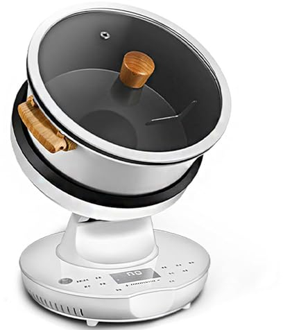 HLGKBY Automatic Cooking Machine, 3D All-round Heating, 8L Commercial Food Processor, 360°Portable Automatic Stir Fry Cooker with Adjustable Speeds for Home Outdoor Camping