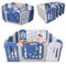 LARS360 Laufstall Baby Faltbar mit Tür und Spielzeugboard Baby Laufgitter Kunststoff 16 Paneele Mobile Krabbeln Schutzgitter Activity Center Absperrgitter für Kinder (158x152x62cm)