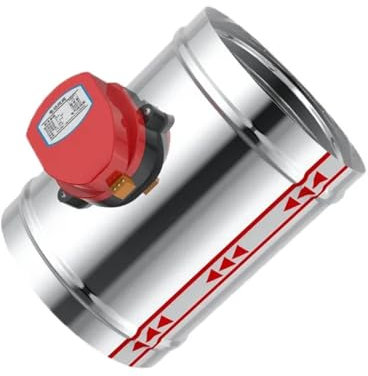 2 3 4 Edelstahl 201 Dämpfer Elektrisches Luftventil Motorisiertes Rückschlagventil AC220V DC12V DC24V (Color : 220VAC, Size : 125mm)