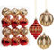 Hollyone 12PCS Glitter Christmas Baubles, 8CM/3.1’’ Red Xmas Balls for Tree Decorations, Glitter Christmas Balls Holiday Hanging Ornaments, Tree Balls for Wedding, Party, Table