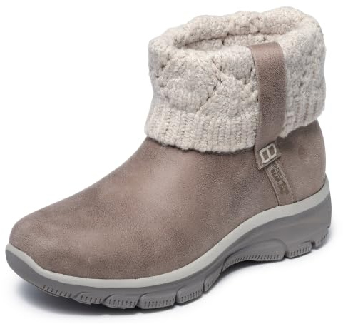 Skechers Women's EASY GOING - COZY WEATHER 2 - Hands Free Slip-Ins fold-over boot, Taupe, 8.5 M