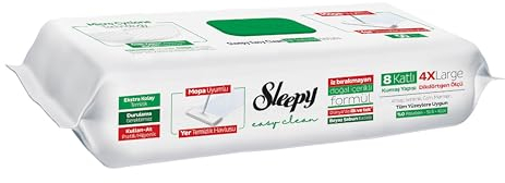 Sleepy Easy Clean MOP Disposable Floor Cleaning Towel, 50 Mop Compatible Wipes (white Soap)