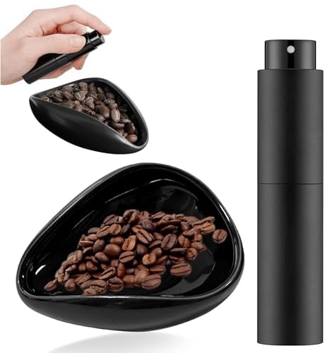 YumSur Coffee Bean Dosing Cup Coffee Accessories Ceramic Dosing Tray Spray Bottle Suitable for Consistent Brewing Spray Bottle