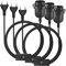 3x Portalámparas E27 con Cable & Interruptor – Portalámparas E27 negro incl. cable de 3,5m y anillo de rosca para colgar lámparas – Lámpara colgante para cocina y salón