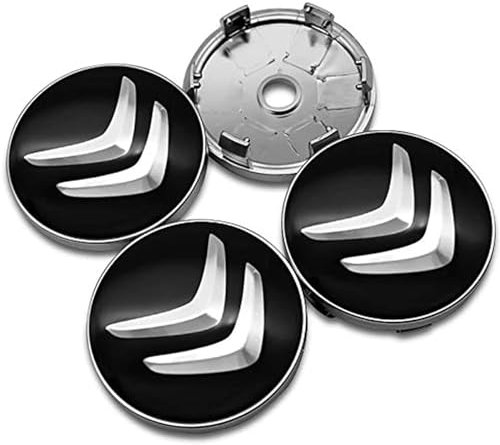 ZUOBYMBC 4 Pièces Cache-Moyeu pour Citroen C4 Grand Picasso Sedan C3 C5 60mm,Cache Moyeux,Cache de Roue Centrale,Auto Cache Moyeux Capuchons De Centre,Jante Centre D'emblème