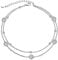 Mondstein-Gänseblümchen-Fußkettchen für Frauen, S925-Sterlingsilber, Fußperlen, Boho-Gänseblümchen-Blume, geschichtetes Knöchel-Armband, Fußkettchen, Strandschmuck