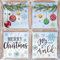 Horaldaily 221 PCS Weihnachten Fenster Aufkleber, Weihnachtskugeln Zweige für Home Party Zubehör Schaufenster Glas Display Dekoration
