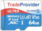 TradeProvider Ultra TF Memory Card, 64GB, Up to 140MB/s Read Speed, A1, C10, U3, V30, 4K Video Recording, for Smartphones Drones Tablets Dash Security Cameras