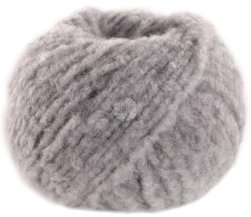 LANA GROSSA Royal Alpaca | Voluminöses Effektgarn aus den feinsten Alpaka Fasern | Handstrickgarn aus 93% Alpaka (Royal) & 7% Polyamid | 50g Wolle zum Stricken & Häkeln | 95m Garn FB 10