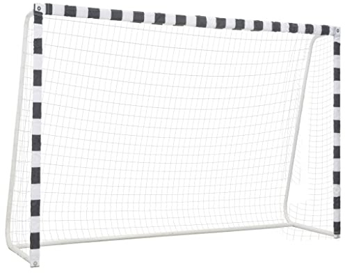 Sportartikel - Fußballtor 300x200x90cm Metall schwarz und weiß