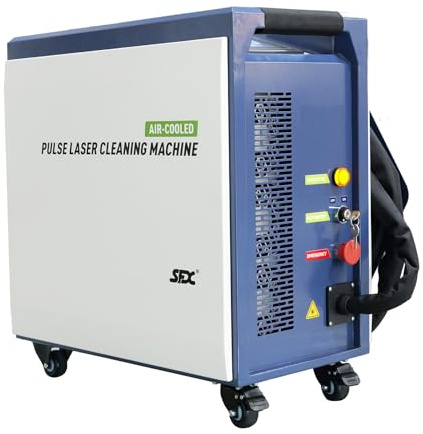 LYXC 300W Air-cooled Laser Cleaning Machine Pulsed Laser Cleaner Machine Metal Rust Paint Oil stains Coating Remove Lightweight Class 2 Output Power 0.874mW AGC-300