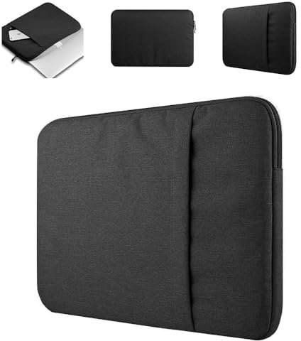 PARENCE.- Housse pour Ordinateur Portable 15,6 Pouces - Protection Antichoc avec Fermeture Éclair - Poche Latérale Supplémentaire - Étanche, Couleur Noir