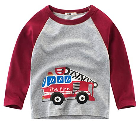 Kleinkind Kinder Baby Jungen Mädchen Autos Drucken Langarm Rundhals T-Shirts Tops T-Shirts für Kinder Jungen Shirt Wende Pailletten
