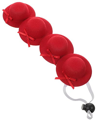 COLLBATH 4stücke Minihütte Für Puppen Miniaturhüte Zum Basteln Kleine Hüte Aus Hochwertigem Material Winzigen Haustierhut Für DIY Handwerk Machen Klassische Farbdesign Dekorativ Und