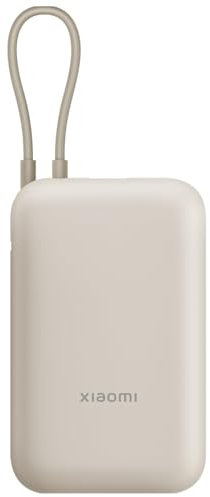 Xiaomi Power Bank 10 000 mAh Integrated Cable - Batterie Externe Charge Rapide | Chargeur Portable sans Fil USB-C et USB-A pour Smartphones | Chargeur Batterie Externe jusqu'à 3 appareils